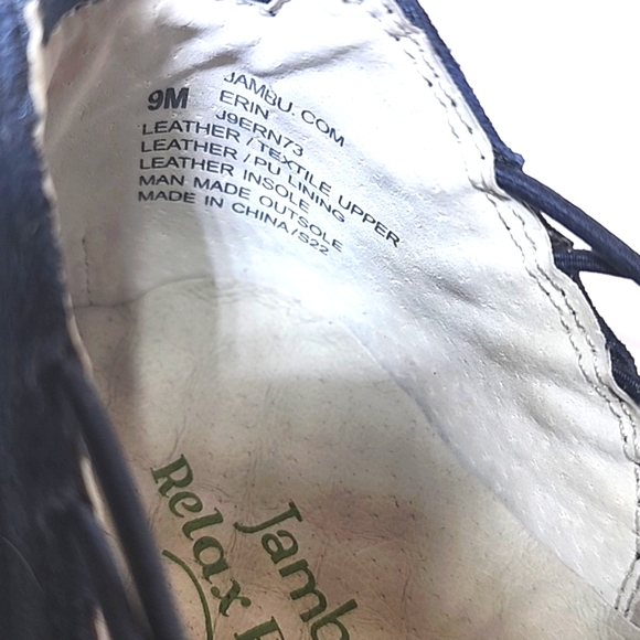 Jambu Erin Slip-on Relaxed Foam. Women's All Leather Suede. Size 9 Navy Blue - Picture 7 of 7